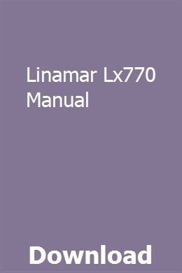 Linamar lx790 onan